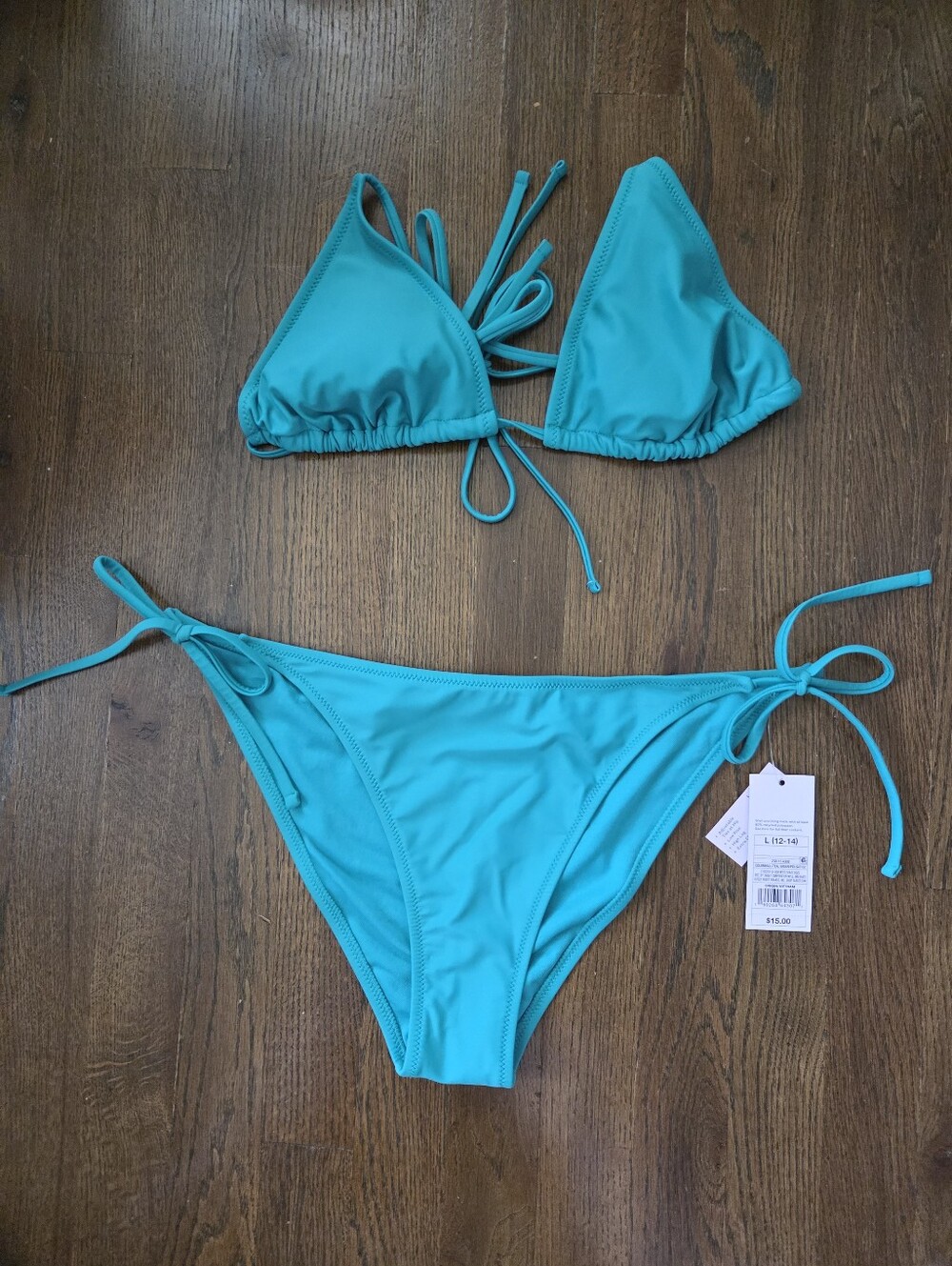 New Wild Fable Womens Large 12/14 Teal Bikini